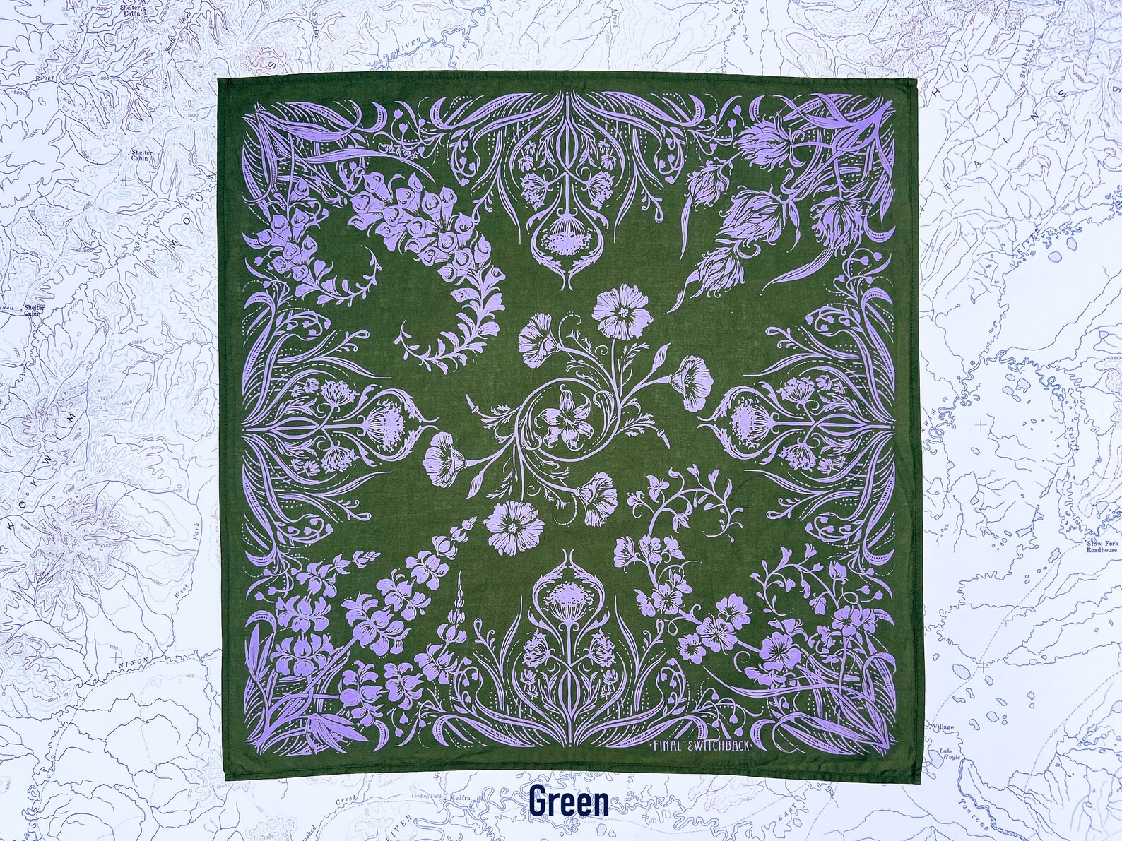 Alpine Wildflowers Bandana Super Soft Cotton Bandana Etsy