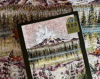 Mount Rainier Reflections 500 Piece Puzzle : Mt Rainier National Park