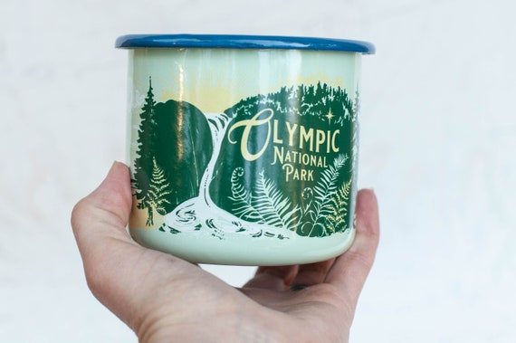 Olympic National Park 16oz Enamel Camping Mug
