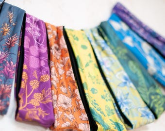 Wilderness Print Active Headband: Moisture Wicking, Hiking, Yoga, Running