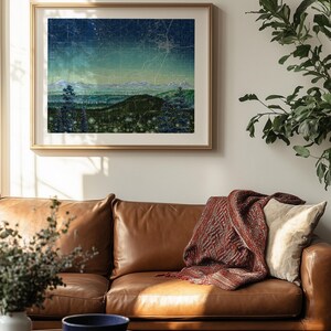 Pilot Butte Twilight print : Bend Central Oregon painting image 2