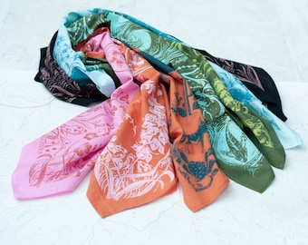 Colección Premium Outdoor Bandana de edición limitada, pañuelos premium de algodón súper suave, vida silvestre de montaña, regalo de excursionista, desierto, flores silvestres