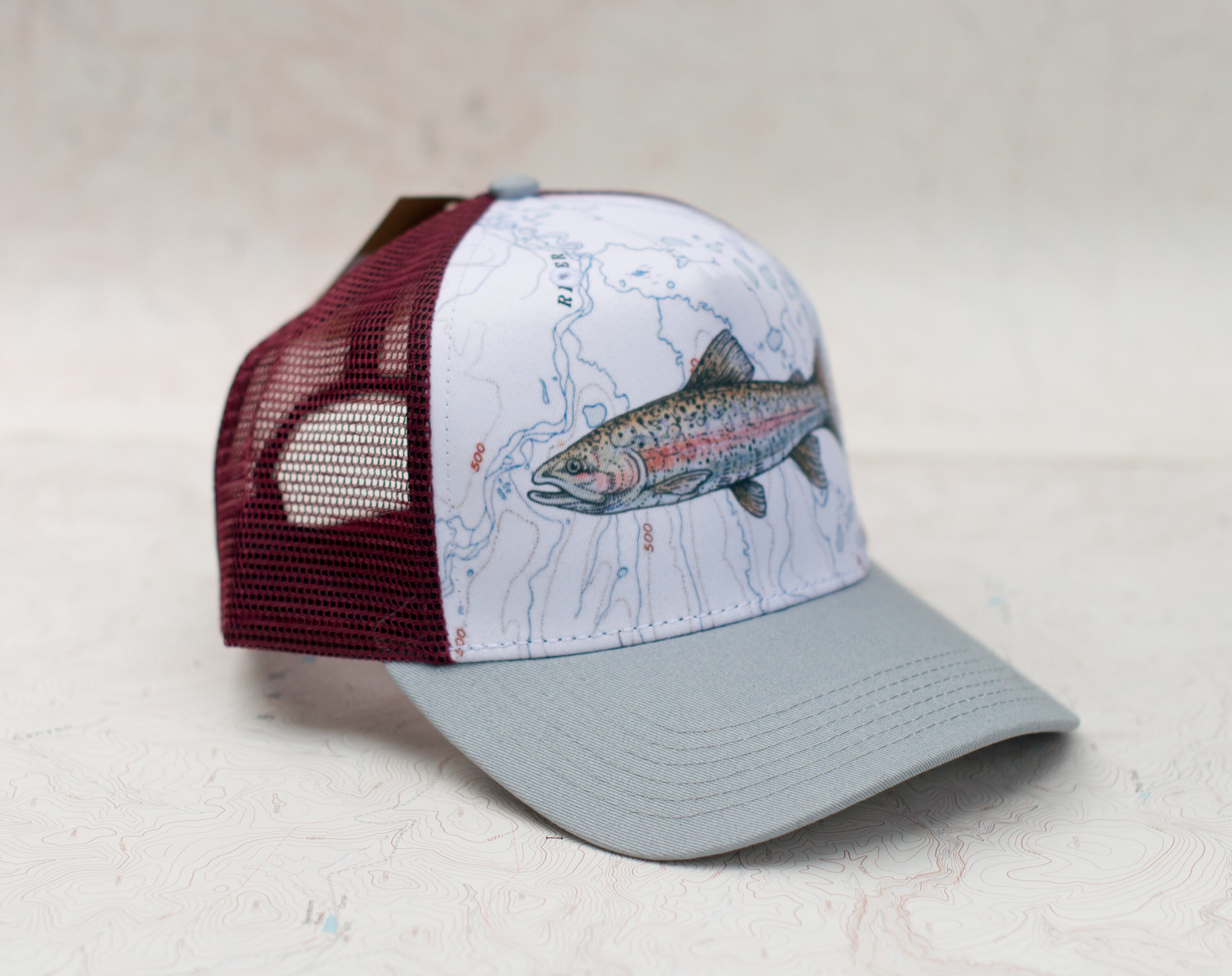 Rainbow Trout Trucker Hat Fishing Trucker Hat Fisherman flat | Etsy Italia