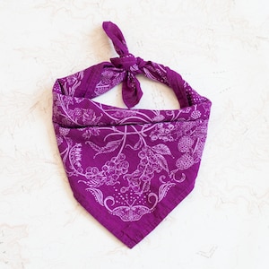 Wildberry Bandana: Soft Cotton, Mountain Wild Berry Print