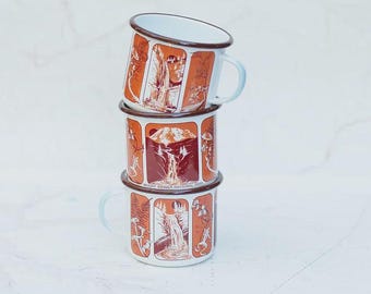 Mt Rainier Waterfall 16oz Enamel Camping Mug