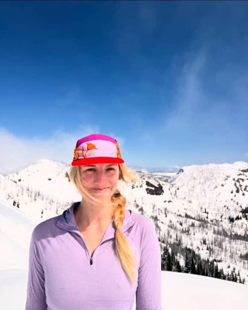 California Poppy 5 Panel Hat, Trail Hat image 2