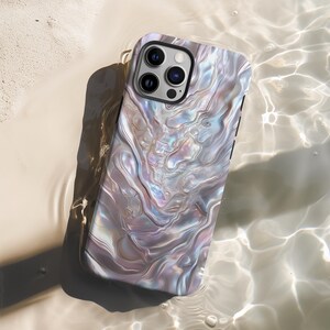 Pink Pearl Phone Cover Vibrant Color Art Abalone Shell Print Case for iPhone 17 16 15 14 13 12 Pro Max Samsung s26 s24 s25 Google Pixel 8 9
