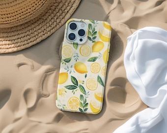 Lemon Collage Phone Case Citrus Fruit Tropical Style Design Cover for iPhone 17 16 15 14 13 12 Pro Max Samsung s26 s24 s25 Google Pixel 8 9