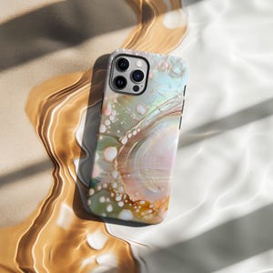 Pearl Green Phone Case Abalone Shell Ocean Color Sea Design Cover for iPhone 16 15 14 13 12 11 Pro Max Samsung s23 s24 s25 Google Pixel 8 9