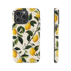 Lemon Phone Case Fresh Coquette Fruit Leaf Garden Art Design Cover for iPhone 17 16 15 14 13 12 Pro Max Samsung s26 s24 s25 Google Pixel 8 9 image 3