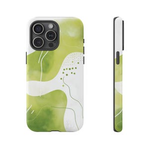 Green Modern Art Phone Cover Mint Watercolor Abstract Design Case for iPhone 18 17 16 15 14 Pro Max Samsung s26 s24 s25 Google Pixel 8 9 image 3