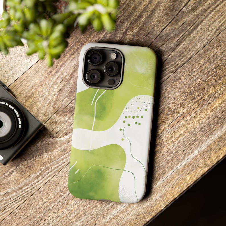 Green Modern Art Phone Cover Mint Watercolor Abstract Design Case for iPhone 18 17 16 15 14 Pro Max Samsung s26 s24 s25 Google Pixel 8 9 image 6