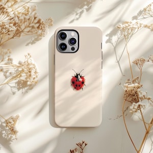 Minimalistic Ladybug Collage Phone Case Ladybird Gift Insect Cover for iPhone 16 15 14 13 12 11 Pro Max Samsung s23 s24 s25 Google Pixel 8 9