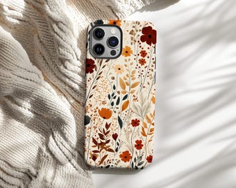Autumn Botanical | Fall Floral Phone Case | Wildflower | BOHO | Case for iPhone 17 16 15 14 13 12 Pro Max | Samsung s26 s25 | Google Pixel