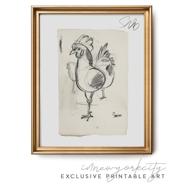 Whimsical Chicken - Etsy