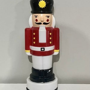 Vintage 10” Nutcracker / Christmas Soldier Blow Mold Pathway Light Topper/Cover