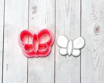 Simple Butterfly Cutter with Imprints Polymer Clay 3D Printed