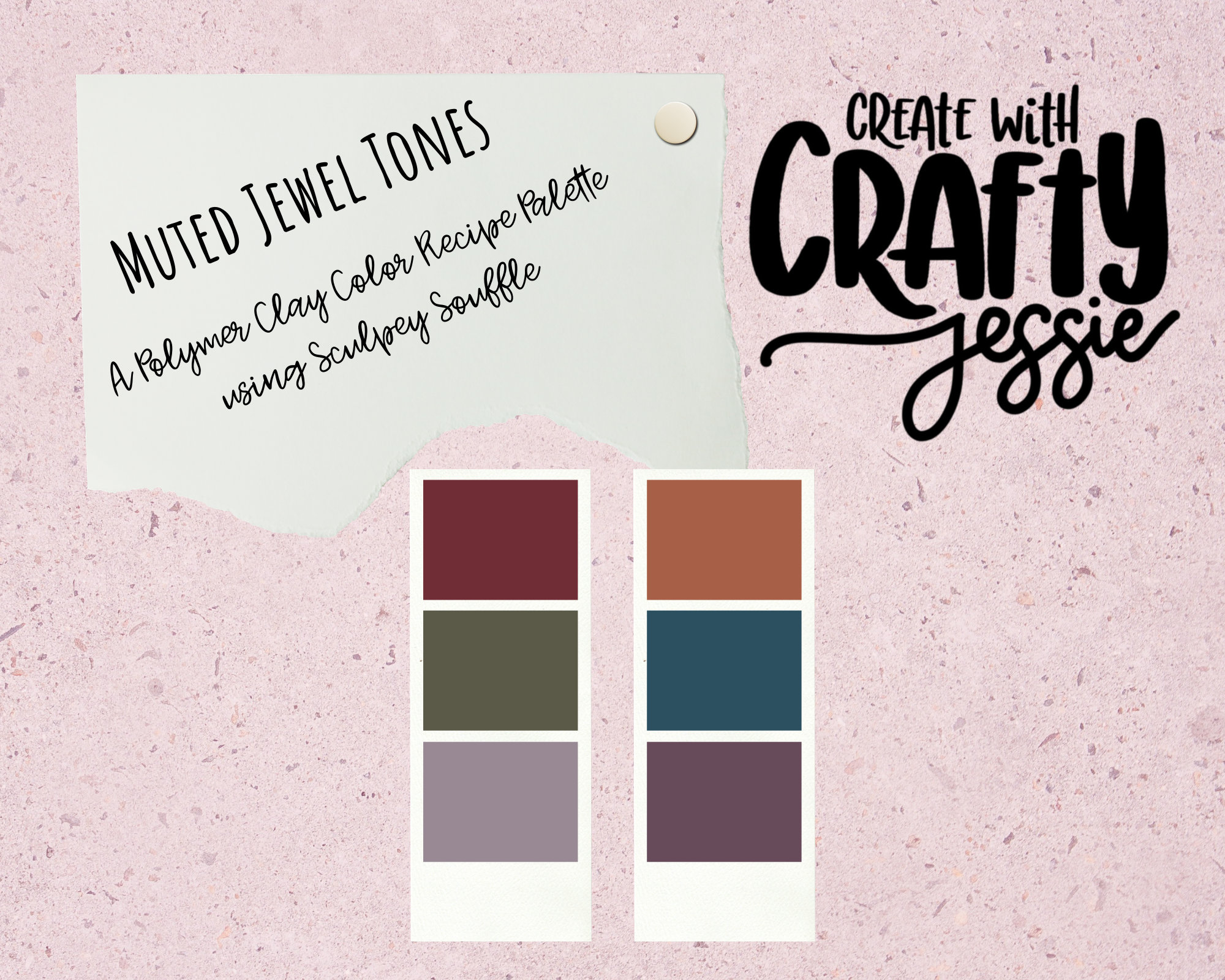 Muted Jewel Tones Sculpey Soufflé Color Recipes Polymer Clay Etsy