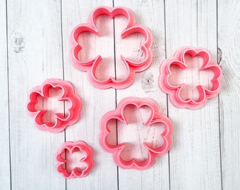 Lucky Four Leaf Clover Cutter Polymer Clay 3D Printed