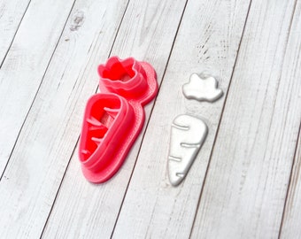 Carrot Dangle Cutter with Imprints Polymer Clay 3D Printed