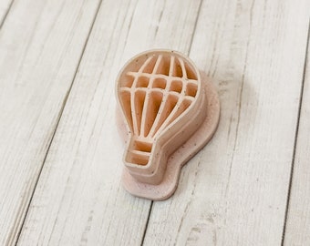 Whimsical Hot Air Balloon Cutter Polymer Clay 3D Printed Detailed Imprints Valentine