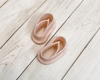 Flip Flop Sandal Cutters with Imprints  Polymer Clay 3D Printed