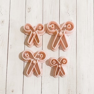 Pair of Scissors with Imprints Cutter Polymer Clay 3D Printed