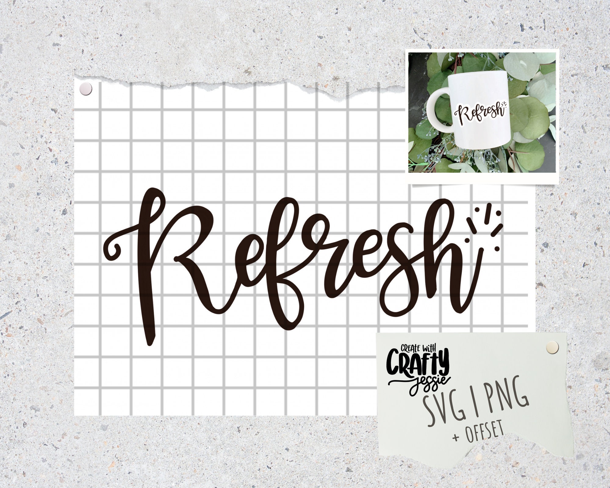 Refresh SVG Cut File Cricut Silhouette Etsy