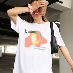 Mango Comfort Colors Tee for Foodies Gift for Fruit Lover Gift for Mango Lover Minimalistic Vintage Retro Fruit Tee Streetwear for Girls