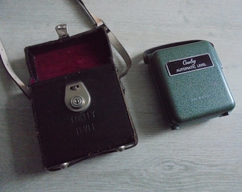 Vintage Cowley Automatic Level with Original Leather Case – 1960s Surveying Instrument