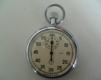 Vintage Soviet Mechanical Chronometer, Working Condition, Collectible