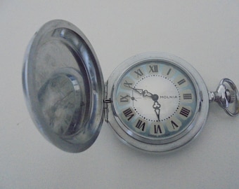 Vintage Molnija Pocket Watch | Ornate Mechanical USSR Collectible