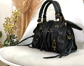 DIESEL Vintage 2000s RARE Archive Leather Futuristic Alien  