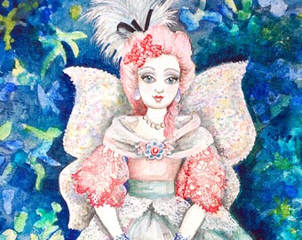 Fairy Maria Floretta Aquarelle Peinture