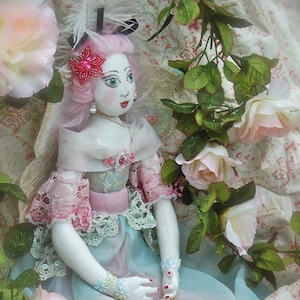 Lilygrace Doll - Exquisite Top Quality Labour of Love OOAK Cloth Doll Fairy Maria Floretta