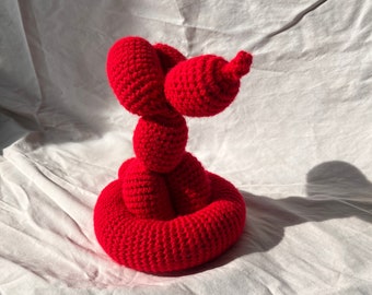 Red Crochet Balloon Animal Amigurumi - Not Your Grandma's Crochet | Unique Handmade Gift | CrochetNonsenseLab