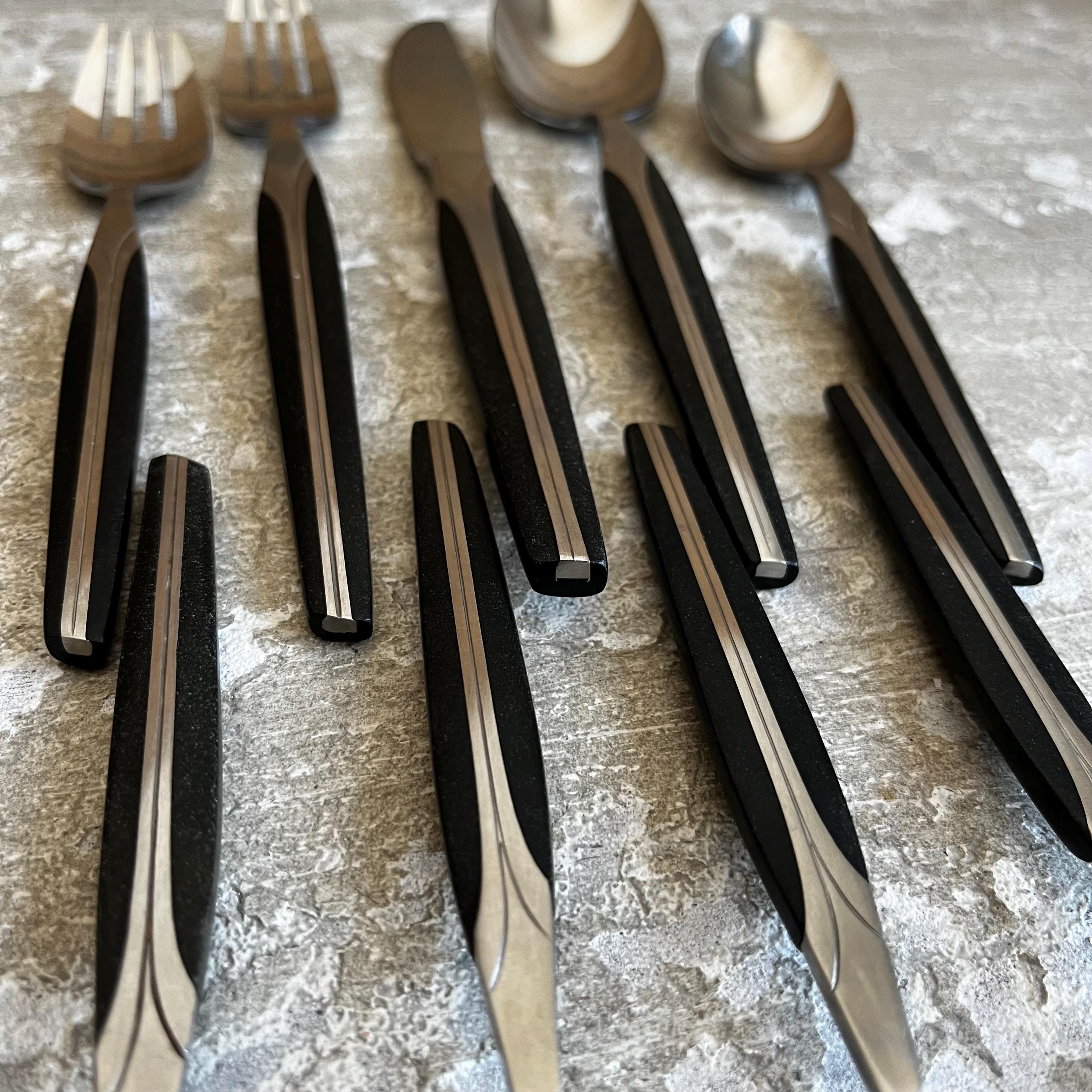 Cutlery by Cosmos - Black Handle - Pattern CSM1 - Stainless