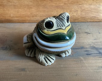 Artesania Rinconada Frog Figurine - Uruguay Pottery - Frog #43 - Retired Vintage - Handcrafted - Artisan Pottery - Signed