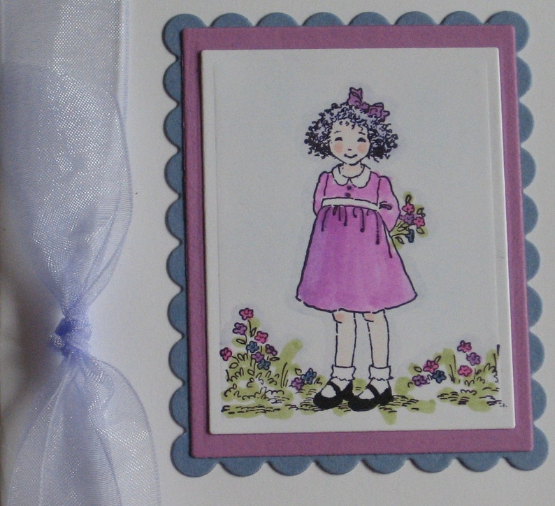 Curly Girl Orchid and Lavender Card to Cheer image 1