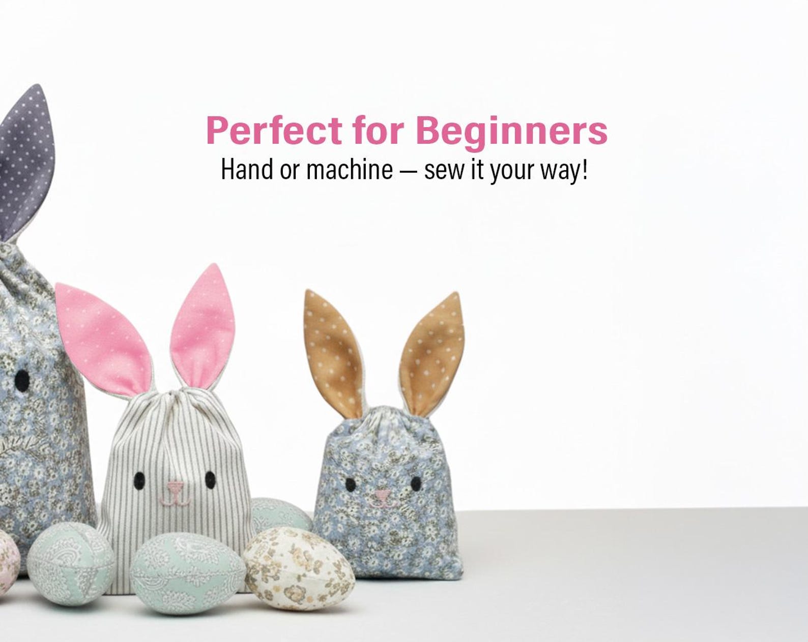 Bunny Ear Treat Bag Pattern, Beginner Friendly, Bunny Basket Pattern ...