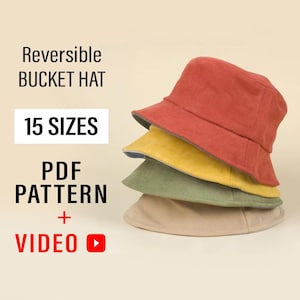 Bucket Hat Sewing Pattern, Summer Hat Sewing Pattern, Baby Hat Sewing Pattern, Woman Sun Hat, Easy Bucket Hat Pattern, For Beginners