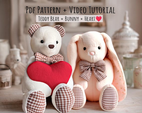 Brown and Pink Stuffed Animal with Bow and Heart Patterns CLOSED] Tester call for Crochet: Cute Teddy Bear with a Bow  main image 3
