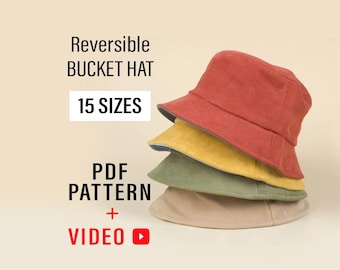 Bucket Hat Sewing Pattern, Summer Hat Sewing Pattern, Baby Hat Sewing Pattern, Woman Sun Hat, Easy Bucket Hat Pattern, For Beginners