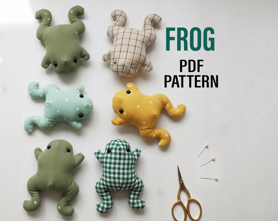 Frog Sewing Pattern, Easy Frog Sewing Pdf Patterns, Stuffed Frog Plush Sewing Pattern, Sewing Pattern for Beginner Friendly - Etsy UK