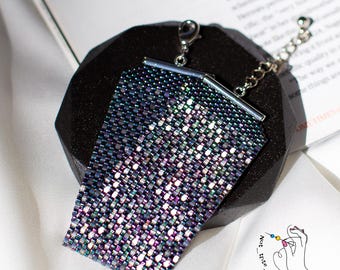Pulsera de cuentas grises: joyería brillante hecha a mano