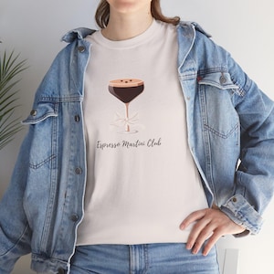 Espresso Martini T-Shirt, Coffee Lover Tee, Premium Cotton Shirt, Gift for Friends, Family, Relaxed Fit, Comfortable