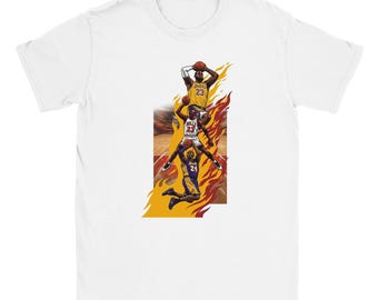 Basketball Legends Collage T-Shirt, Michael Jordan, Kobe Bryant, LeBron James, 90s Streetwear Tee