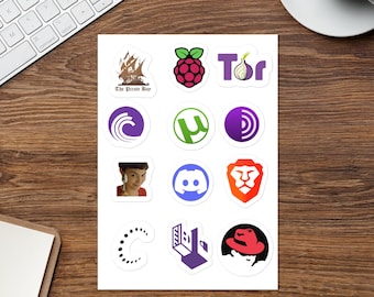Cybersecurity Privacy Tor Linux Raspberry Pi Hacker Laptop Stickers