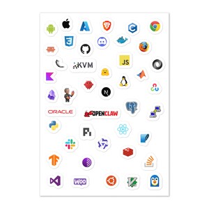 Full Stack Developer Sticker Pack Vol.2, Programmer Tech Logo Decals, Coding Tools Laptop Stickers, Open Source Dev Sticker Sheet