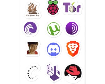 Cybersecurity Privacy Tor Linux Raspberry Pi Hacker Laptop Stickers